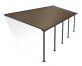 Patio Cover Kit Olympia 3 ft. x 9.71 ft. Grey Structure & Bronze Multi Wall Glazing