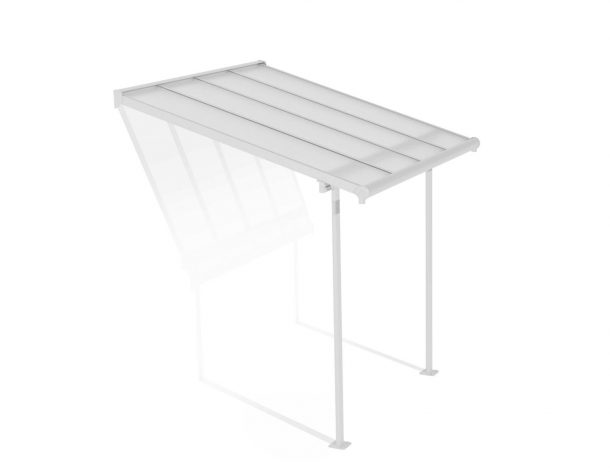 Patio Cover Kit Sierra 2.3 ft. x 2.3 ft. White Structure & Clear Twin Wall Glazing