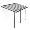 Patio Cover Kit Sierra 2.3 ft. x 4.6 ft. Grey Structure & Clear Twin Wall Glazing