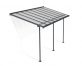 Patio Cover Kit Sierra 2.3 ft. x 4.6 ft. Grey Structure & Clear Twin Wall Glazing