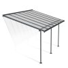 Patio Cover Kit Sierra 3 ft. x 4.25 ft. Grey Structure & Clear Twin Wall Glazing