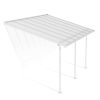 Sierra 10 ft. x 14 ft. White Aluminium Patio Cover With 3 Posts, Clear Twin-Wall Polycarbonate Roof Panels.