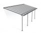 Patio Cover Kit Sierra 3 ft. x 7.30 ft. Grey Structure & Clear Twin Wall Glazing